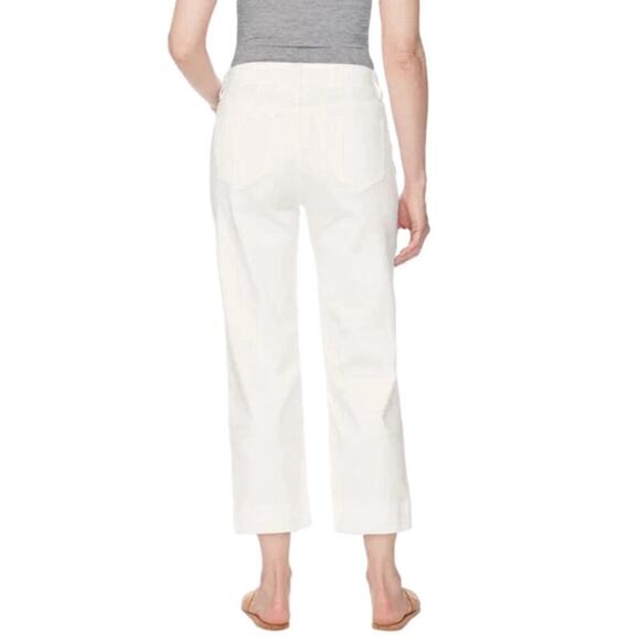 Buffalo David Britton Women's Wide Leg Crop Stretch White Pant Size 22 NWT - Picture 9 of 9